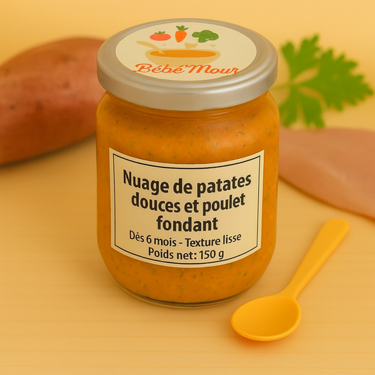 Nuage de patates douces et poulet fondant