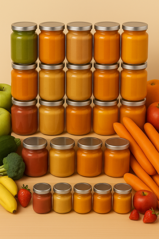La box Gourmande – 14 purées + 14 veloutés du soir + 7 compotes (6M)