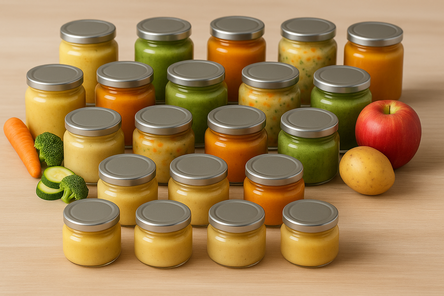 La box Gourmande – 14 purées + 14 veloutés du soir + 7 compotes (12M)